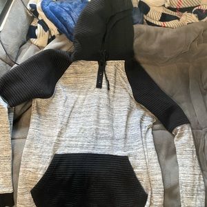 Gray and Black Hoodie